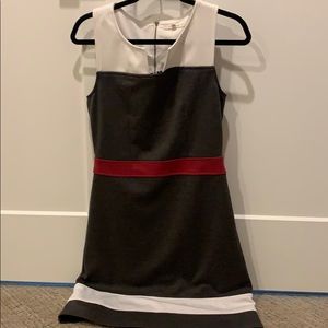 41 Hawthorne Grey, white and pink structures dress